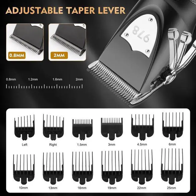 Alt view image 3 of 7 - Suttik Professional Hair Clipper Set for Men, Barber Kit Clipper and Trimmer Set, Electric Foil Shavers for Men with Travel Case