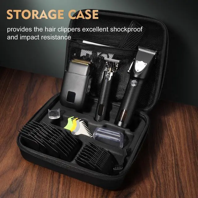 Alt view image 5 of 7 - Suttik Professional Hair Clipper Set for Men, Barber Kit Clipper and Trimmer Set, Electric Foil Shavers for Men with Travel Case