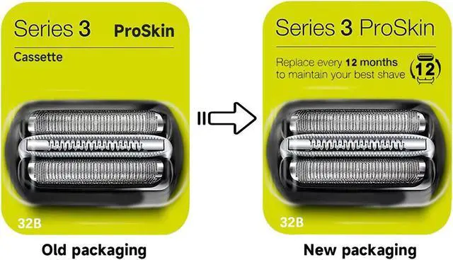 Alt view image 2 of 6 - 2Pack 32B Series 3 Electric Shaver Replacement Head Accessories for Braun S3 Foil & Cutter Razor Heads, Applicable for Braun S3 3040s 3010s 310s 3000s 3050cc 3080s 390cc Etc
