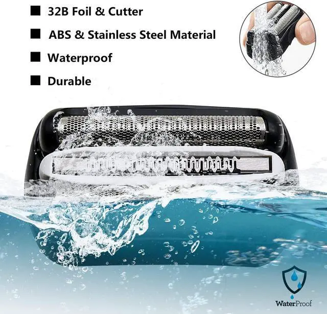 Alt view image 3 of 6 - 2Pack 32B Series 3 Electric Shaver Replacement Head Accessories for Braun S3 Foil & Cutter Razor Heads, Applicable for Braun S3 3040s 3010s 310s 3000s 3050cc 3080s 390cc Etc