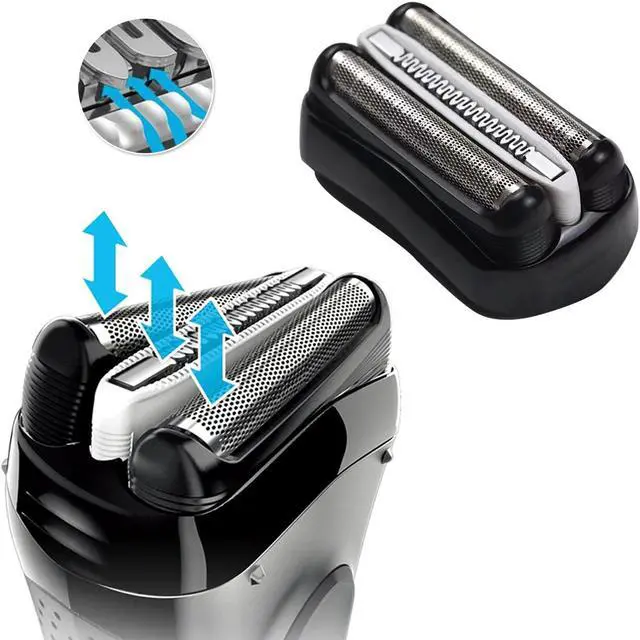 Alt view image 5 of 6 - 2Pack 32B Series 3 Electric Shaver Replacement Head Accessories for Braun S3 Foil & Cutter Razor Heads, Applicable for Braun S3 3040s 3010s 310s 3000s 3050cc 3080s 390cc Etc