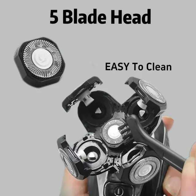 Alt view image 4 of 6 - 3 pcs Shaver Replacement Blades Compatible with Shaver Head,5 Blades Shaver Replacement Heads Replacement Blades for Bald Men