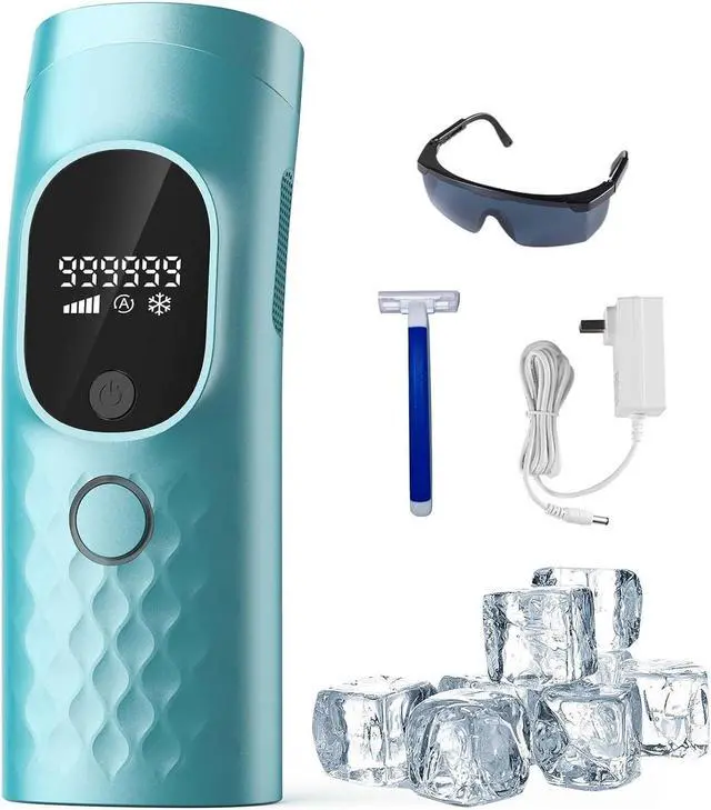 Main image of Laser Hair Removal for Women - Permanent Painless Ice Cooling IPL Device Remover Machine with Shaver, Goggles, 999,999 Flashes for Body and Face, Corded