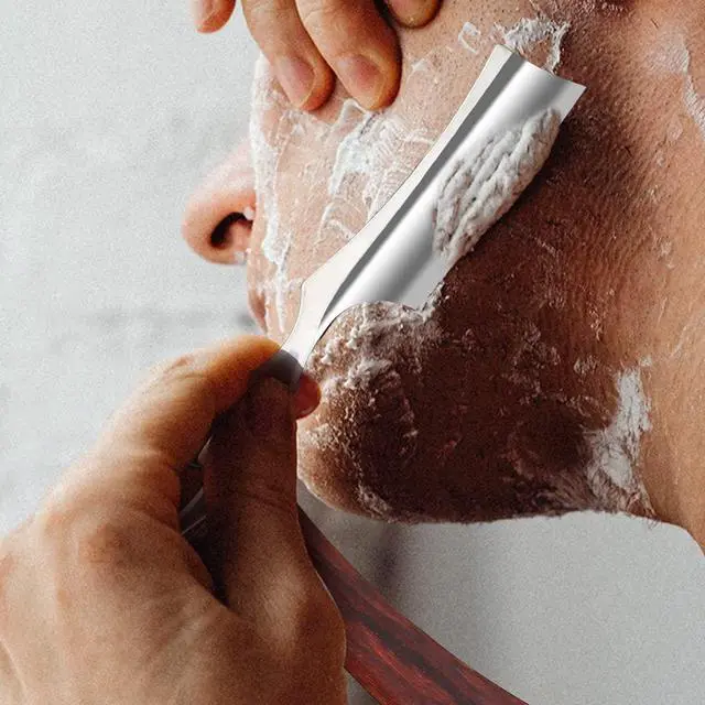Alt view image 7 of 7 - Straight Razor with Strope - Professional Straight Edge Barber Razor Premium Stainless Steel Shaver Razor with Shaving Strop for Men Home & Salon Grooming Using (NO.153)