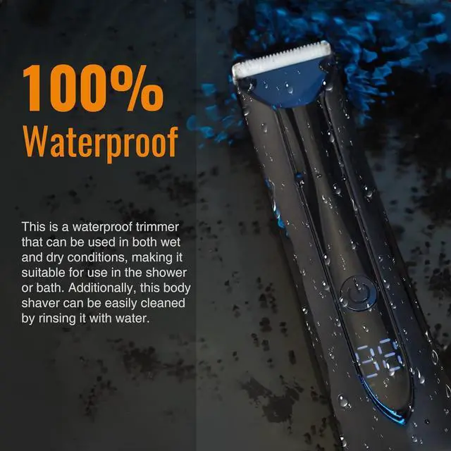 Alt view image 5 of 6 - PRITECH Body Hair Trimmer for Men Pubic Hair Trimmer - Wet/Dry Ball Trimmer with Ceramic Blade, Rechargeable Body Groomer for Men with Standing Recharge Dock, Cordless Groin Hair Trimmer for Men