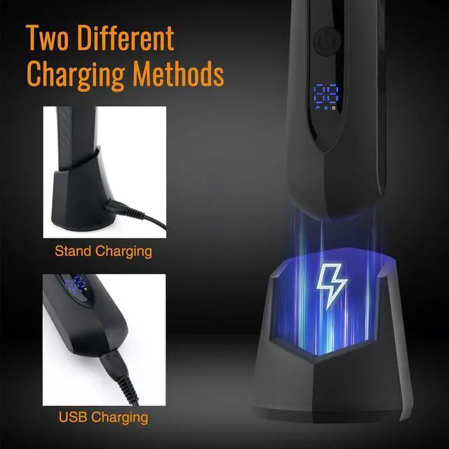 Alt view image 6 of 6 - PRITECH Body Hair Trimmer for Men Pubic Hair Trimmer - Wet/Dry Ball Trimmer with Ceramic Blade, Rechargeable Body Groomer for Men with Standing Recharge Dock, Cordless Groin Hair Trimmer for Men