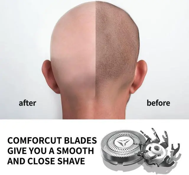 Alt view image 5 of 6 - Shaver Replacement Blades for Skull Shaver Pitbull Replacement Blade,Replacement Heads for Pitbull Gold/Silver/Platinum Pro Shaver (12 Blades)
