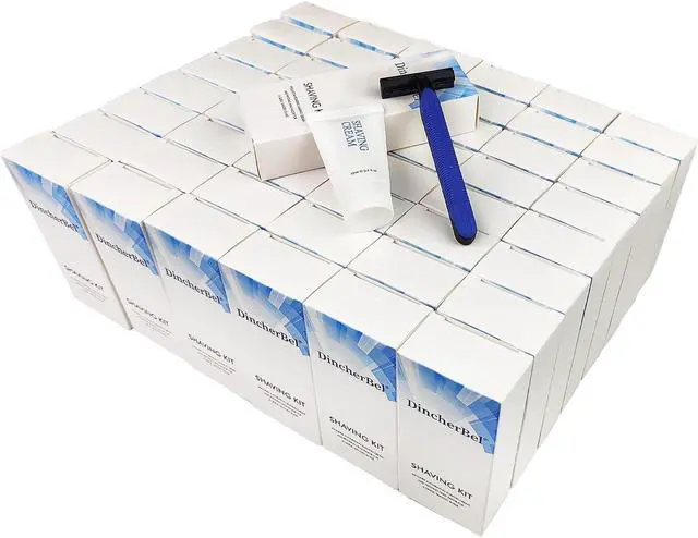 Main image of Shave Kit in Bulk, Smooth Shave Disposable Razor and Cream(12g), Individually Wrapped Toiletries Amenities for Hotel, Airbnb, Homeless, Shelter, Camping and Travel (50 Pack)