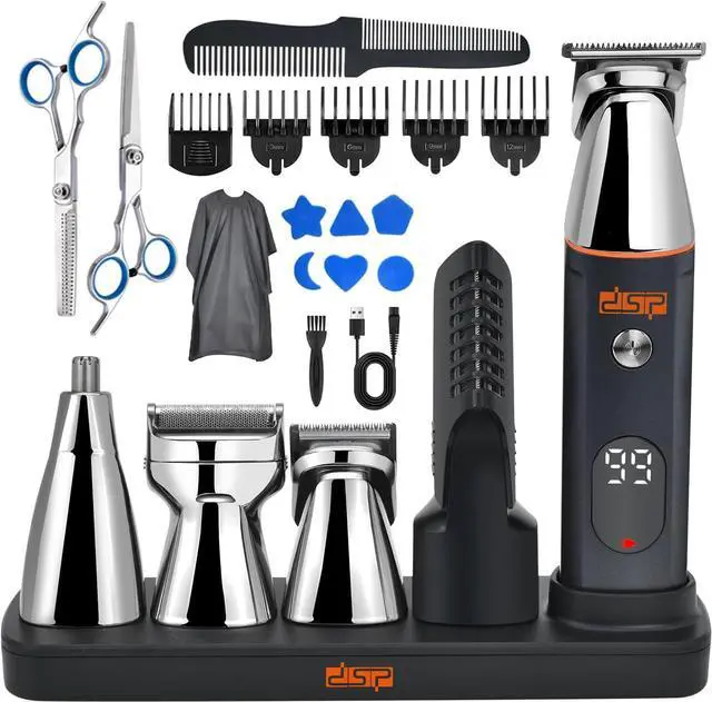 Main image of DSP® Beard Trimmer Rechargeable Body Grooming Sets Facial Hair Shaver for Nose Ear Public Hair Cutting Machine IPX7 Waterproof
