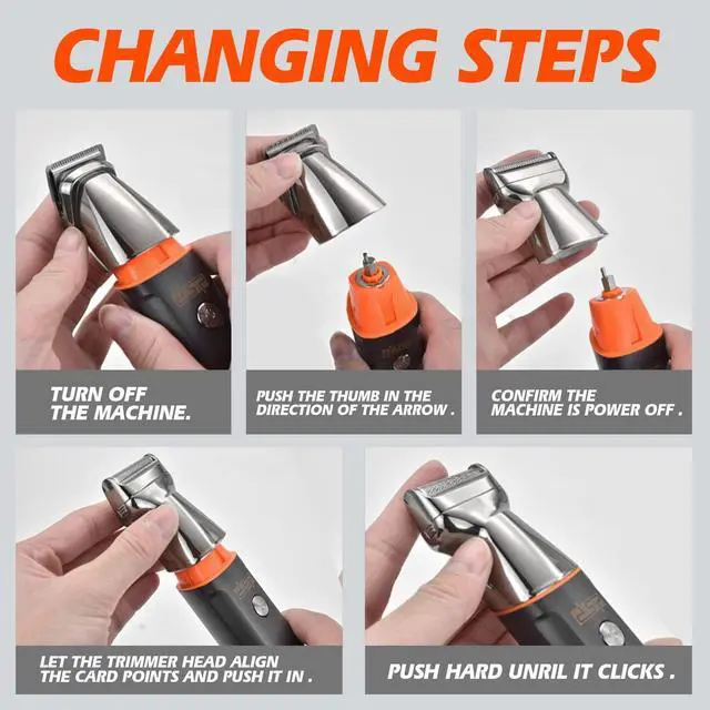Alt view image 5 of 7 - DSP® Beard Trimmer Rechargeable Body Grooming Sets Facial Hair Shaver for Nose Ear Public Hair Cutting Machine IPX7 Waterproof