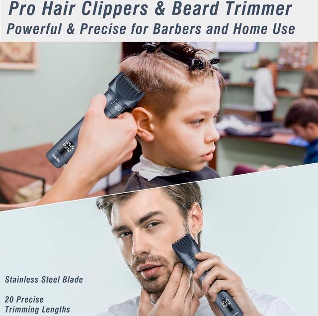 Alt view image 4 of 7 - Beard Trimmer for Men Professional Electric Foil Shaver & Hair Clippers, 5-in-1 Mens Grooming Kit Body Shaver Groomer Waterproof Wet/Dry Nose Ear Mustache Hair Trimmer with Type-C Rechargeable Dock