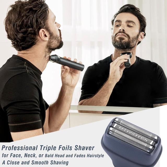 Alt view image 5 of 7 - Beard Trimmer for Men Professional Electric Foil Shaver & Hair Clippers, 5-in-1 Mens Grooming Kit Body Shaver Groomer Waterproof Wet/Dry Nose Ear Mustache Hair Trimmer with Type-C Rechargeable Dock