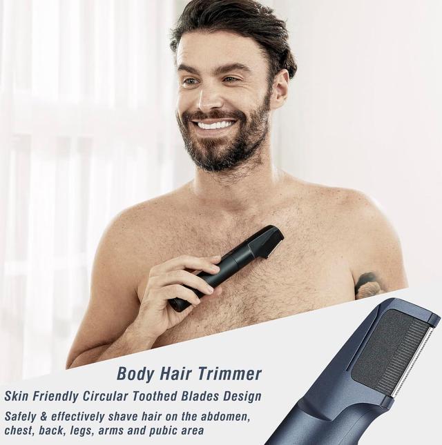 Alt view image 7 of 7 - Beard Trimmer for Men Professional Electric Foil Shaver & Hair Clippers, 5-in-1 Mens Grooming Kit Body Shaver Groomer Waterproof Wet/Dry Nose Ear Mustache Hair Trimmer with Type-C Rechargeable Dock