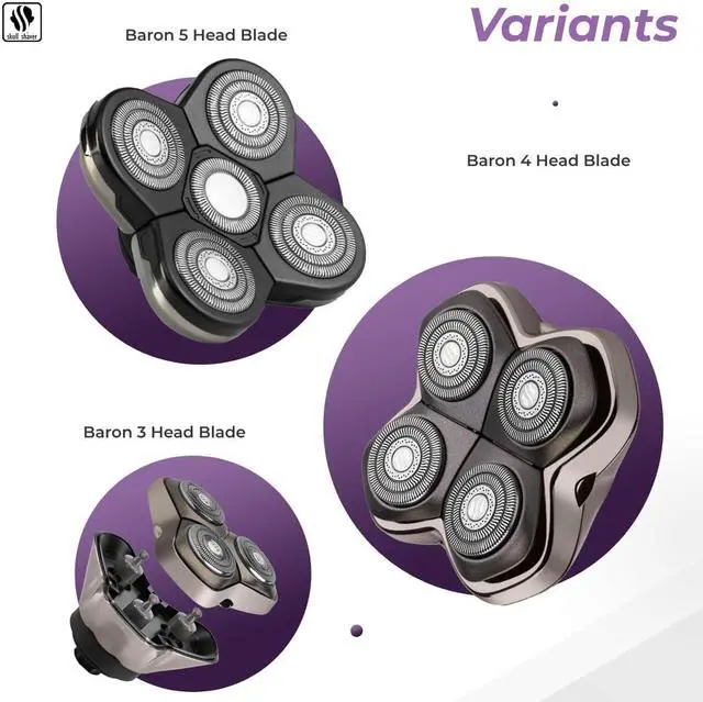 Alt view image 5 of 5 - Skull Shaver Baron PRO 3 Head Replacement Blade | Electric shaver replacement heads