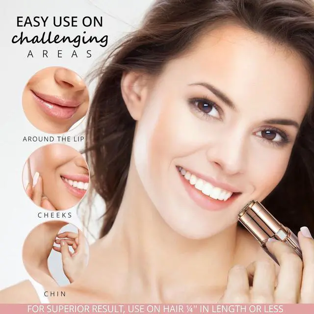 Alt view image 2 of 6 - Facial Hair Removal for Women, Hair Removal Device, Facial Hair Remover for Women Face, Finishing Touch for Upper Lips, Chin & Cheeks, USB Rechargeable Included Two Replacement Heads