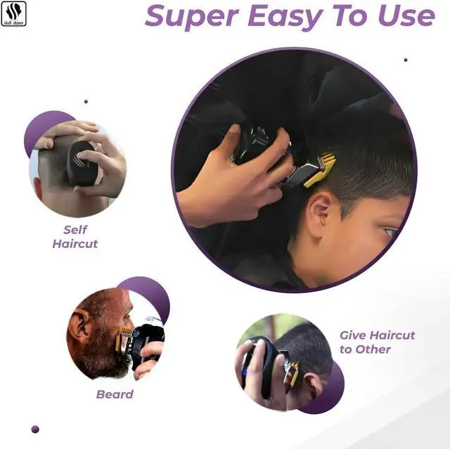 Alt view image 4 of 5 - Skull Shaver Beast Clipper Duo : Ultimate Home Haircut & Grooming Kit for Men/Women - DIY Haircut,Hair Clippers, Self Haircut Tool.