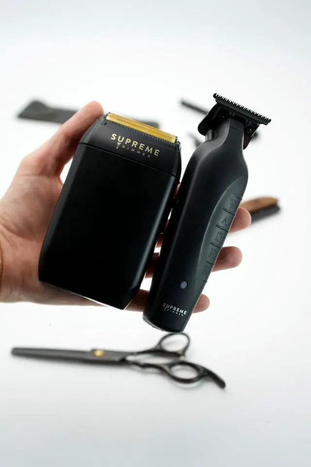 Alt view image 6 of 7 - Supreme Trimmer Vader Trimmer & Crunch Foil Shaver Barber Haircutting Kit | Professional DLC T-Blade Beard Trimmer ST3778 & STF602 Waterproof IPX6 Shaver Set | (Black)