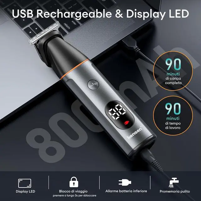 Alt view image 5 of 7 - Manscape Body Hair Trimmer for Men, 3-in-1 Body Groomer for Men, Men's Groin & Pubic Hair Trimmer, Wet/Dry Cordless Waterproof Male Hygiene Razor, Men's Gift (Gray)