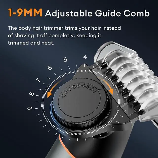 Alt view image 7 of 7 - Manscape Body Hair Trimmer for Men, 3-in-1 Body Groomer for Men, Men's Groin & Pubic Hair Trimmer, Wet/Dry Cordless Waterproof Male Hygiene Razor, Men's Gift (Gray)