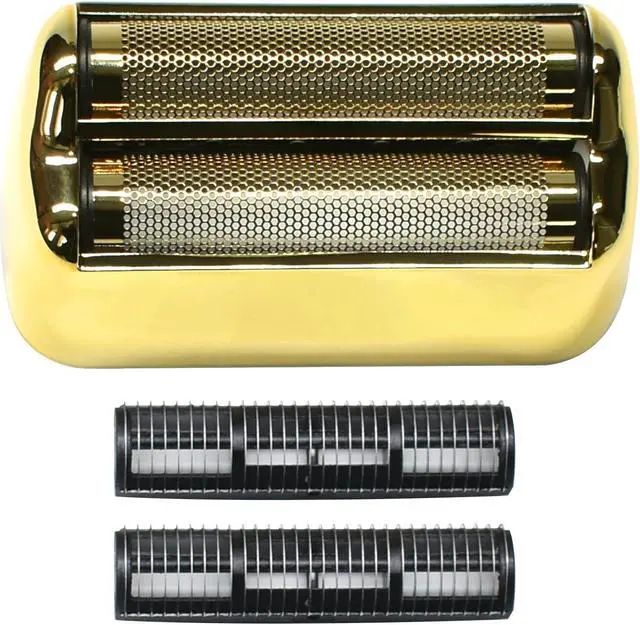 Main image of Replacement Foil and Cutters for BaBylissPRO Barberology Electric Shaver, Double Foil Shaver Replacement Head Compatible with BaBylissPRO FXFS2 Shaver (Gold)