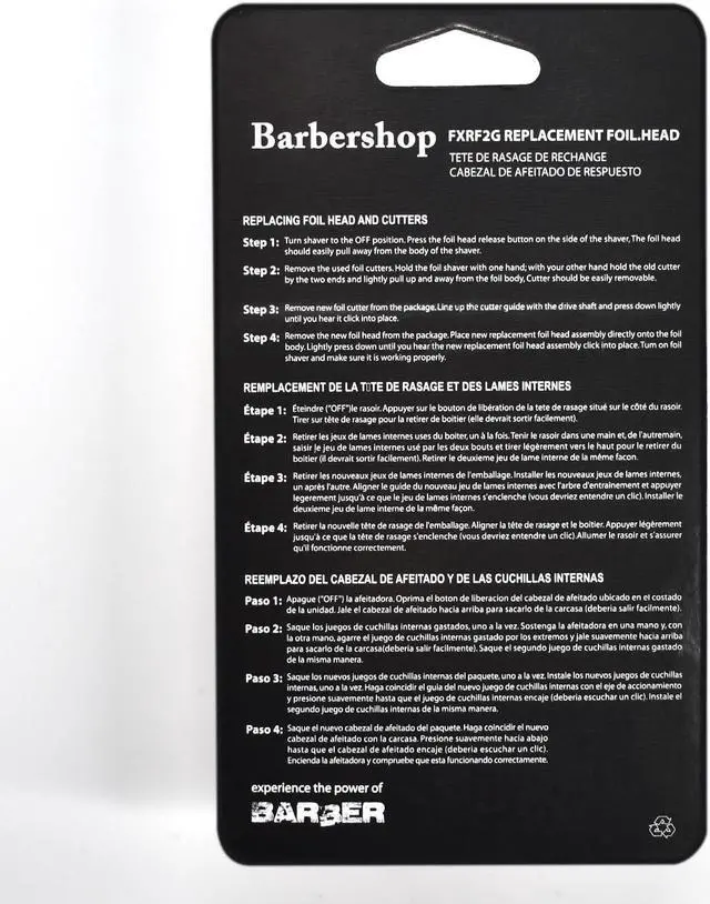 Alt view image 6 of 6 - Replacement Foil and Cutters for BaBylissPRO Barberology Electric Shaver, Double Foil Shaver Replacement Head Compatible with BaBylissPRO FXFS2 Shaver (Gold)