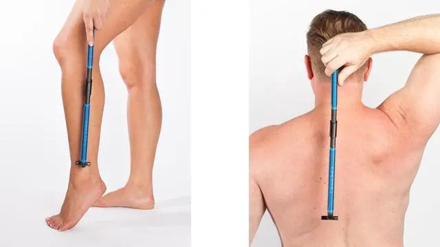 Main image of EVOLVE Body Razor Back Shaver Leg Shaver Face Shaver Long Sturdy Folding Handle - 4 Cartridges Included - Shave Wet or Dry - Better Control - Safety Razor Won't Cut Your Back Like Larger Blades