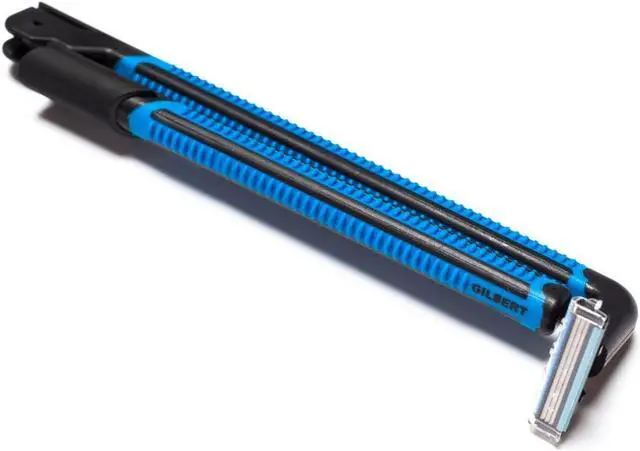 Alt view image 4 of 5 - EVOLVE Body Razor Back Shaver Leg Shaver Face Shaver Long Sturdy Folding Handle - 4 Cartridges Included - Shave Wet or Dry - Better Control - Safety Razor Won't Cut Your Back Like Larger Blades