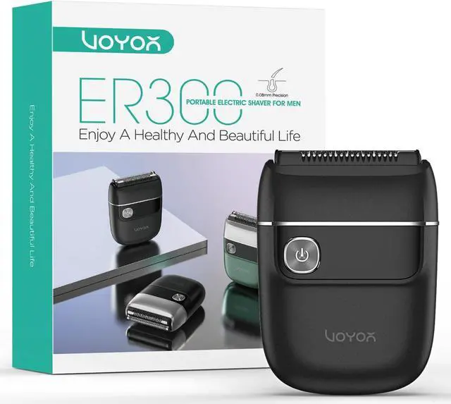 Main image of VOYOR Foil Shaver 2 in 1 Double Shavers for Men,Portable Electric Razor with Rechargeable Foil Razor Multifunction Grooming Barber Shaver IPX6 Washable Travel Shavers ER300 (Black)