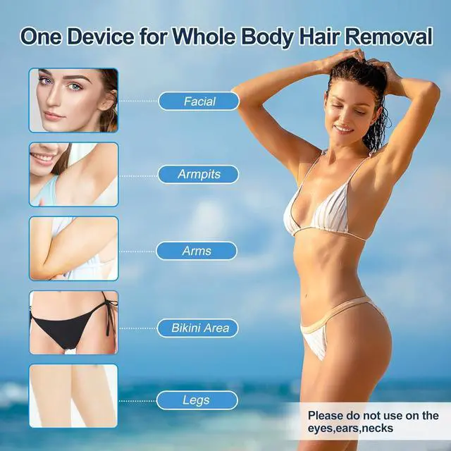 Alt view image 4 of 6 - Home Use Beauty Device Hair Removal for Women and Men,999999 Flashes at-Home Hair Removal Device (S)