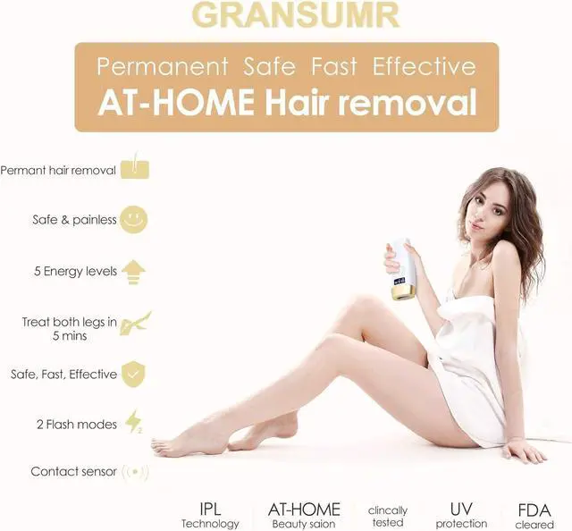 Alt view image 5 of 6 - Home Use Beauty Device Hair Removal for Women and Men,999999 Flashes at-Home Hair Removal Device (S)