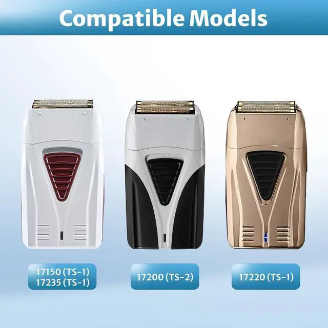 Alt view image 2 of 6 - Foil Shaver Replacement Foil Fits for Andis Foil Shaver TS1 (17150, 17235, 17220) and TS2 (17200), 2Pack