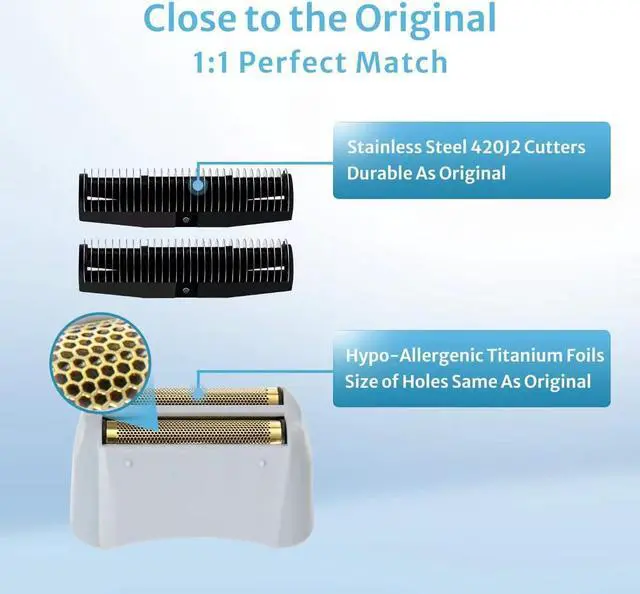 Alt view image 3 of 6 - Foil Shaver Replacement Foil Fits for Andis Foil Shaver TS1 (17150, 17235, 17220) and TS2 (17200), 2Pack