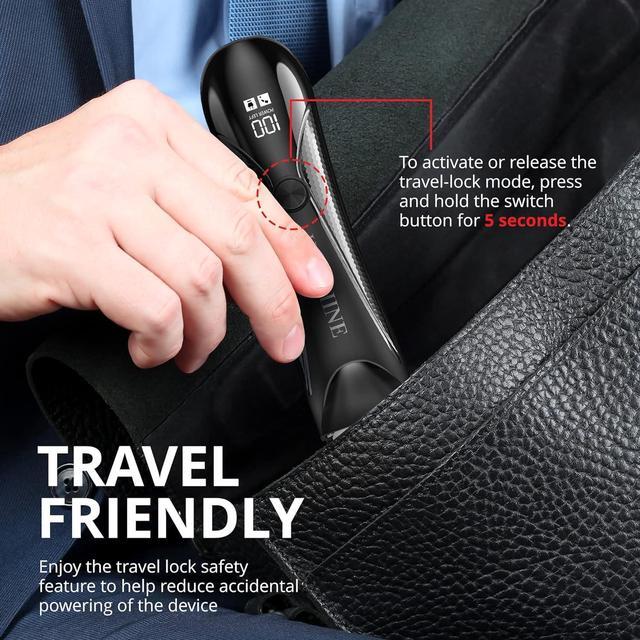 Alt view image 6 of 7 - 2 in 1 Groin Hair Trimmer Body Groomer for Men - Ball Shaver with 2 Different Replaceable Ceramic Blades Specifically Designed to Balance Safety and Sharpness - Keep Groin Body Trim Neat Clean