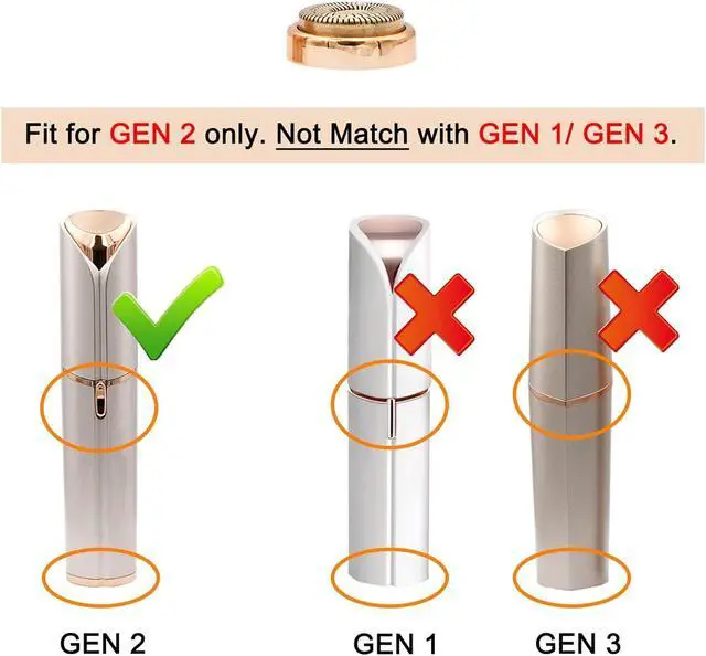 Alt view image 2 of 7 - Replacement Heads for Flawless Facial Hair Remover,Replacement Blades for Old Finishing Touch Flawless Hair Removal