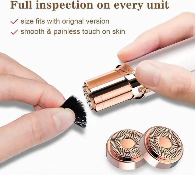 Alt view image 4 of 7 - Generation 2 Refill for Flawless Replacement Heads Compatible with Finishing Touch Flawless Facial Hair Removal Gen 2 for Women As Seen On TV, 8-pc Pack