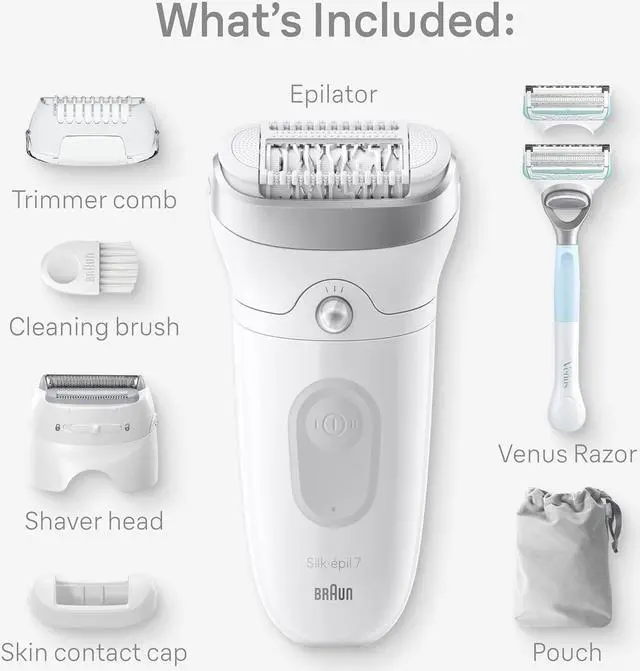 Alt view image 2 of 7 - Braun Silk-épil 7 Epilator, Wet & Dry, Lasting Smooth Skin, SE7-141