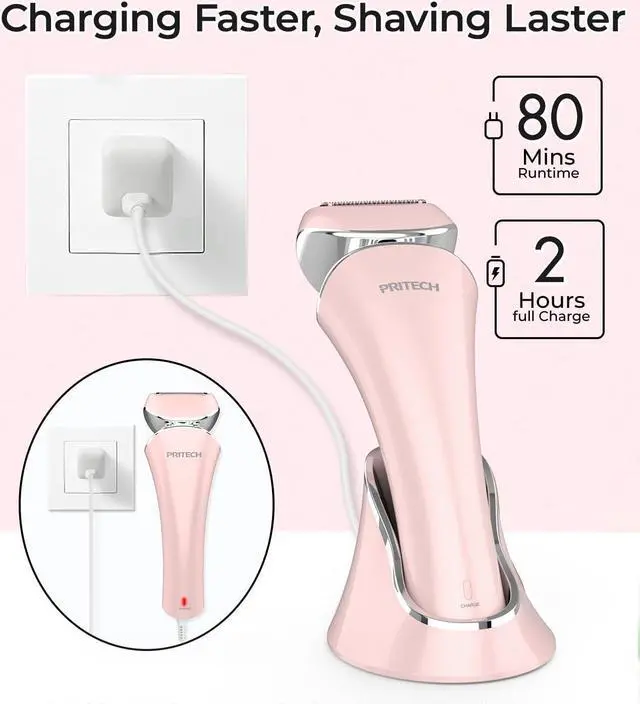 Alt view image 6 of 6 - Electric Shaver Women Rechargeable Razor Ladies Shaver,Lady Razor for Legs,Arm,Underarm,Bikini,USB Rechargeable Razor Wet&Dry Cordless for Woman