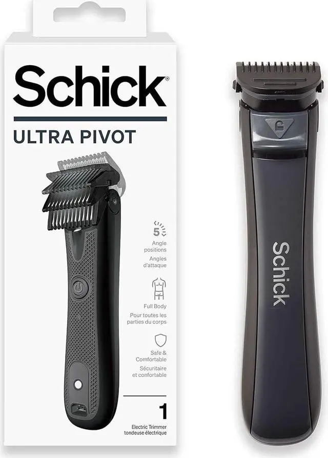 Main image of Schick Ultra Pivot Body Trimmer for Men | Manscaping Electric Shaver for Men, Body Hair Trimmer for Men, Pubic Hair Trimmer for Men, Body Groomer for Men