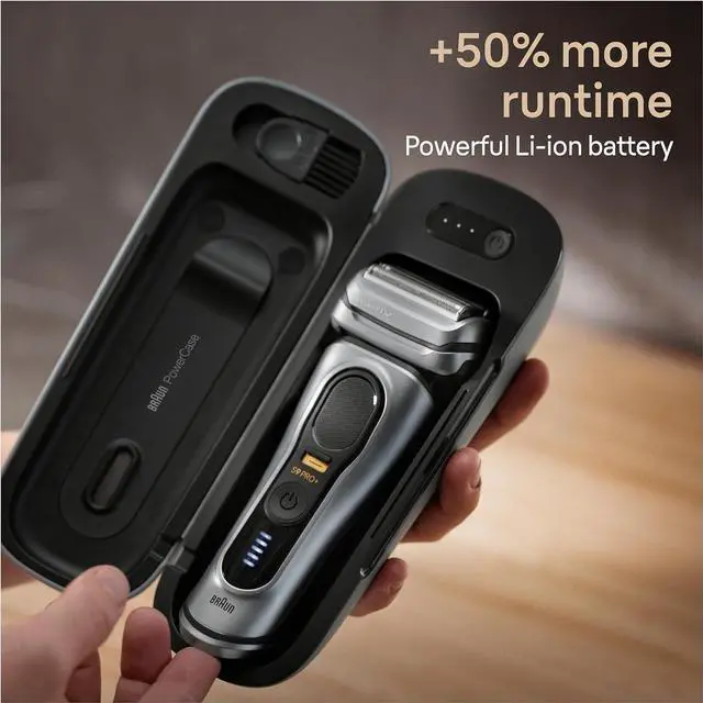 Alt view image 4 of 7 - Braun Powercase for Electric Razors for Men, Compatible with Braun Series 9 Pro, Series 9 and Series 8 Electric Shavers, Portable Shaver Case, Charges for Up to 6 weeks