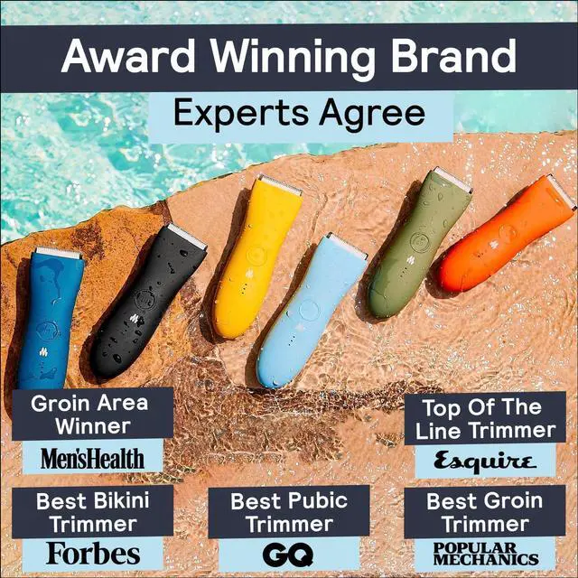 Alt view image 4 of 6 - MERIDIAN The Trimmer Premium - Body Hair Trimmer & Electric Shaver for Men and Women for Pubic Hair, Chest, Legs & Bikini Line, Waterproof & Rechargeable, Sage