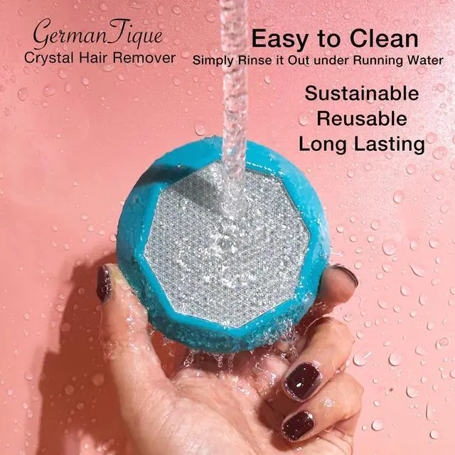 Alt view image 6 of 6 - Crystal Hair Eraser,Upgraded Crystal Hair Remover Diamond,Painless and Effective Nano Glass Hair Removal Stone and Skin Exfoliation,Natural Epilator for Women and Men(Ocean Blue)