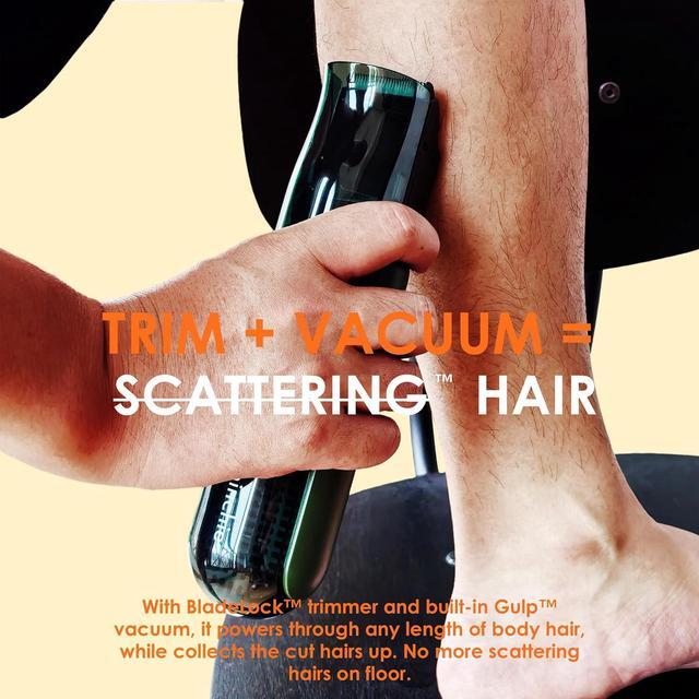 Alt view image 2 of 7 - Body Hair Trimmer with vacuum for Men and Women - No Nick, No Cut, No Razor Burn Body Shaver - Waterproof & Rechargeable Full Body Groomer,Electric Manscaper kit, for Hair-free Manscaping
