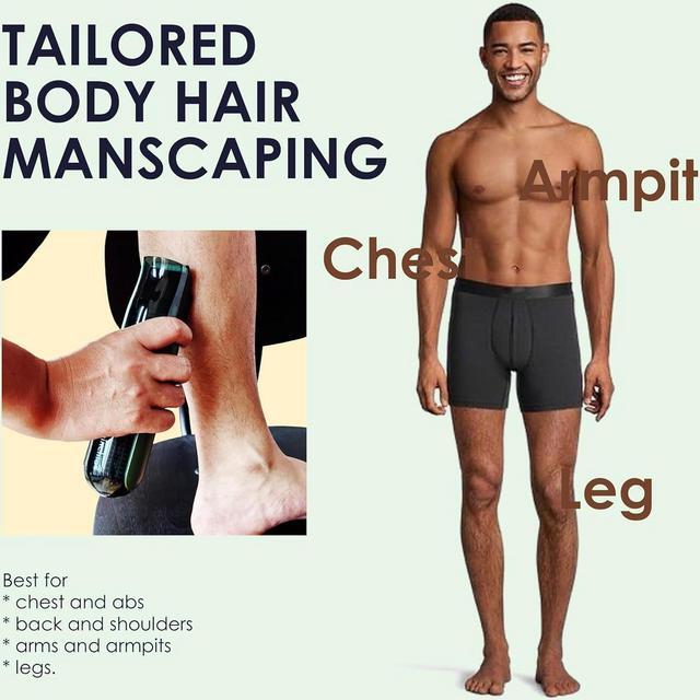Alt view image 3 of 7 - Body Hair Trimmer with vacuum for Men and Women - No Nick, No Cut, No Razor Burn Body Shaver - Waterproof & Rechargeable Full Body Groomer,Electric Manscaper kit, for Hair-free Manscaping