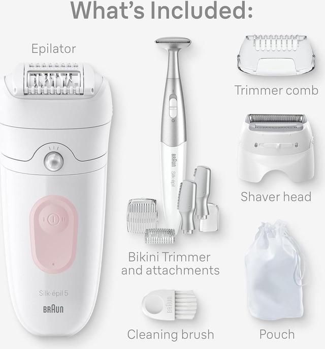 Braun Epilator Silk-épil 5 5-810, Hair Removal for Women, Shaver 2024 & Bikini Trimme