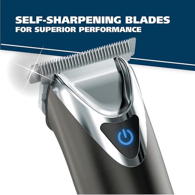 Alt view image 3 of 7 - Wahl Stainless Steel Lithium Ion 2.0+ Slate Beard Trimmer for Men - Electric Shaver, Nose Ear Trimmer, Rechargeable All in One Men's Grooming Kit - Model 9864