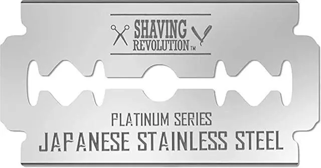 Main image of 100 Count Double Edge Razor Blades - Men's Safety Razor Blades for Shaving - Platinum Japanese Stainless Steel Double Razor Shaving Blades for Men for a Smooth, Precise and Clean Shave