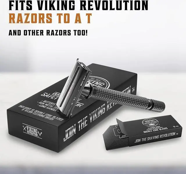 Alt view image 3 of 7 - 100 Count Double Edge Razor Blades - Men's Safety Razor Blades for Shaving - Platinum Japanese Stainless Steel Double Razor Shaving Blades for Men for a Smooth, Precise and Clean Shave