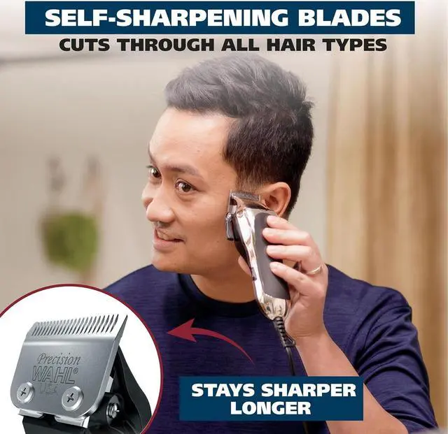 Alt view image 3 of 7 - Wahl USA Chrome Pro Corded Clipper Complete Haircutting Kit for Men  Powerful Total Hair Clipping, Beard Trimming, & Grooming - Model 3024635
