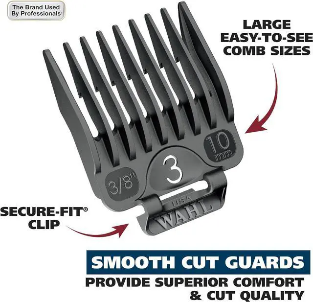 Alt view image 4 of 7 - Wahl USA Chrome Pro Corded Clipper Complete Haircutting Kit for Men  Powerful Total Hair Clipping, Beard Trimming, & Grooming - Model 3024635
