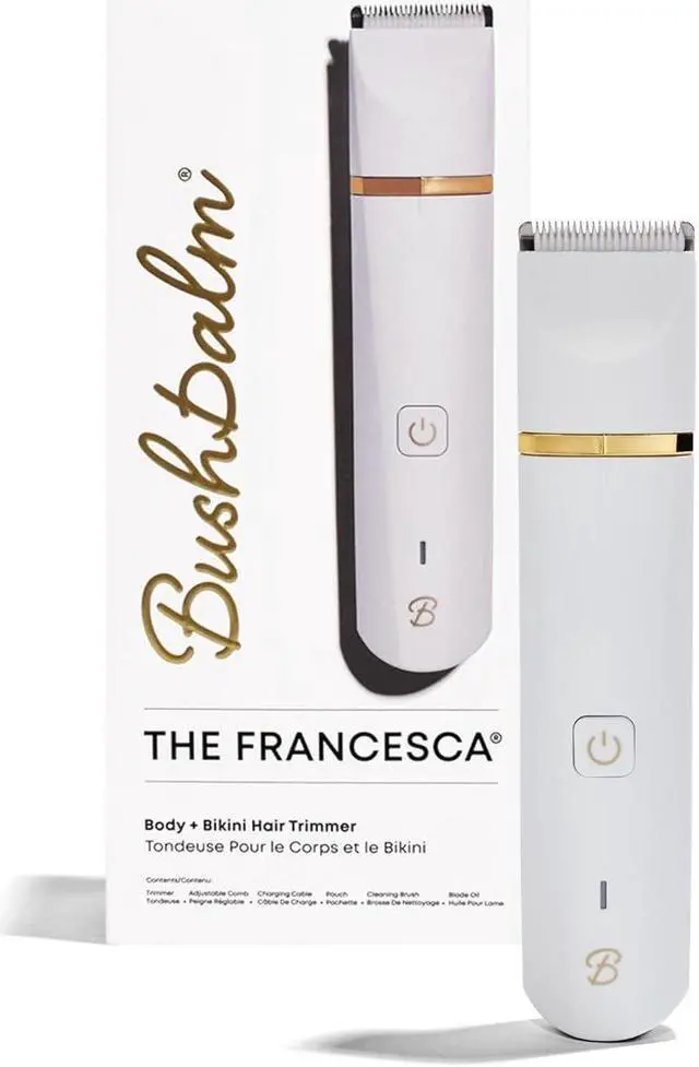 Main image of Bushbalm Bikini Trimmer - Electric Shaver Body Hair Razor for Women, Waterproof, Cordless Shaver for Sensitive Areas, Close Grooming for Bikini, Underarms, and Legs  Francesca Trimmer